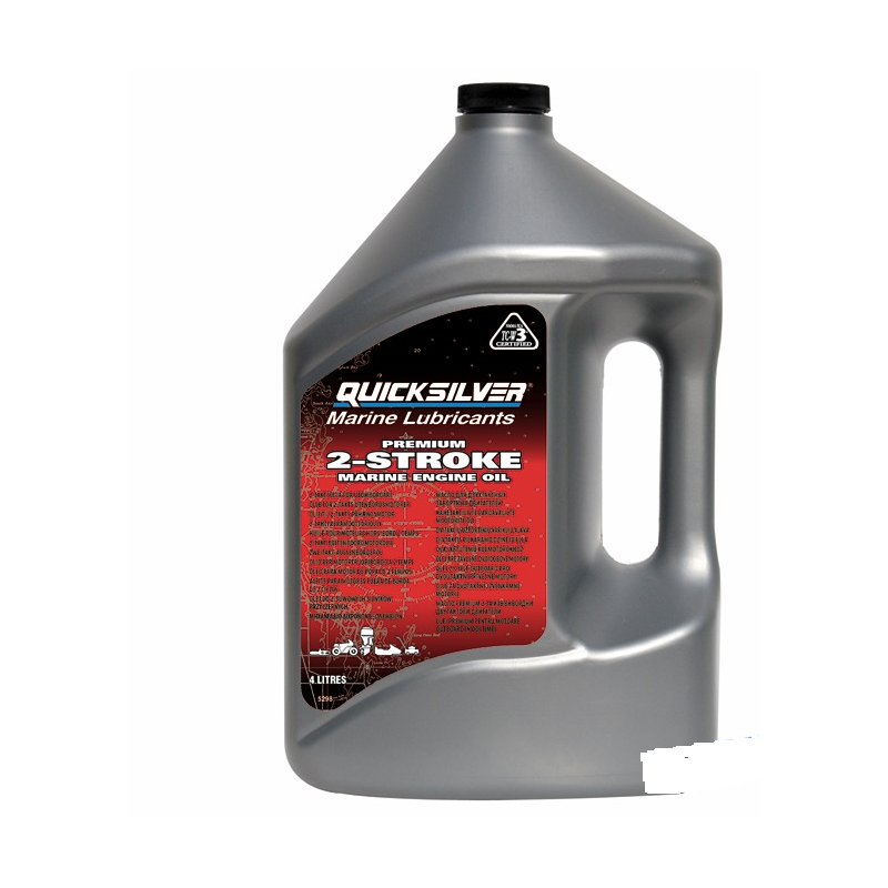 Aceite para motores fueraborda de 2 tiempos Mercury/Quicksilver Premium TC-W3 4L (92-8M0205371)