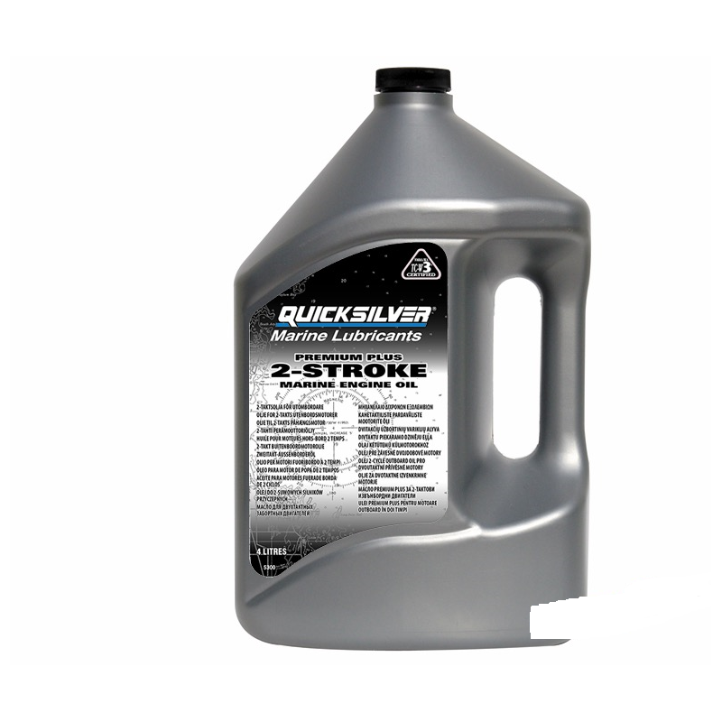 Aceite para motores fueraborda de 2 tiempos Mercury/Quicksilver Premium Plus TC-W3 4L (92-858027QB1)