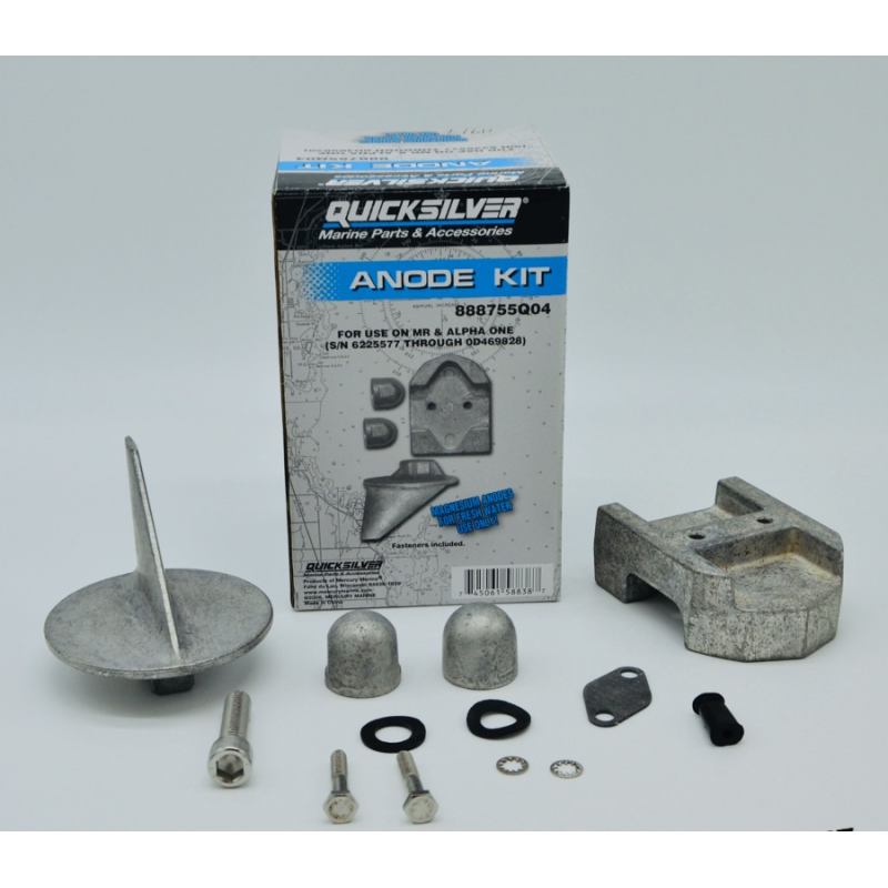 Juego de ánodos Mercury/Quicksilver de magnesio para Alpha One Gen. 1 Z-drive (97-888755K02)