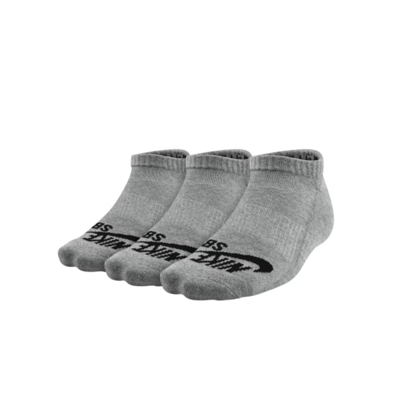 Calcetines de skate Nike SB No-Show (3 pares) gris jaspeado/negro