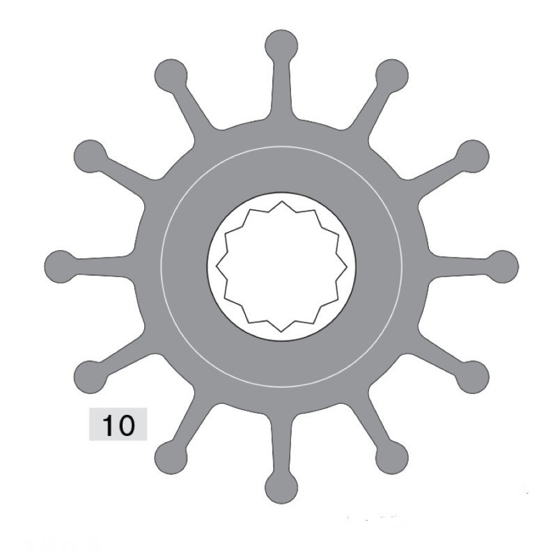 Impulsor de bomba Johnson 1027B-1