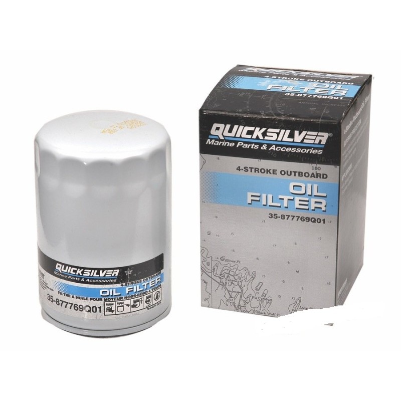 Filtro de aceite Mercury/Quicksilver para fuerabordas Verado de 6 cilindros (35-877769Q01)