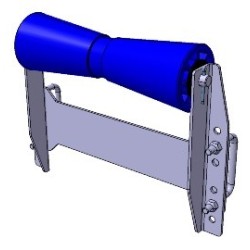 Rodillo de quilla con soporte angular 305 x Ø 96 mm