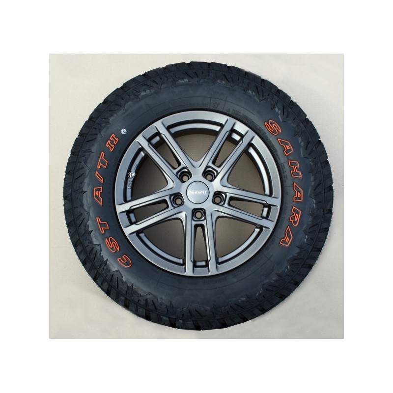 Rueda de repuesto 235/70R16, 104/101Q T/A KO2 BF Sahara Offroad - 7.0Jx16H2, llanta de aluminio ET35