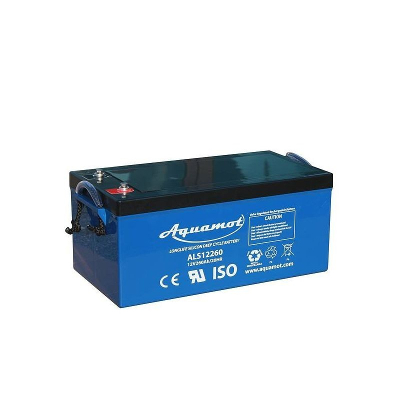 Batería de ciclo profundo Aquamot ALS 12V AGM (115Ah 331x176x220mm(LxAnxAl) 33,7kg)