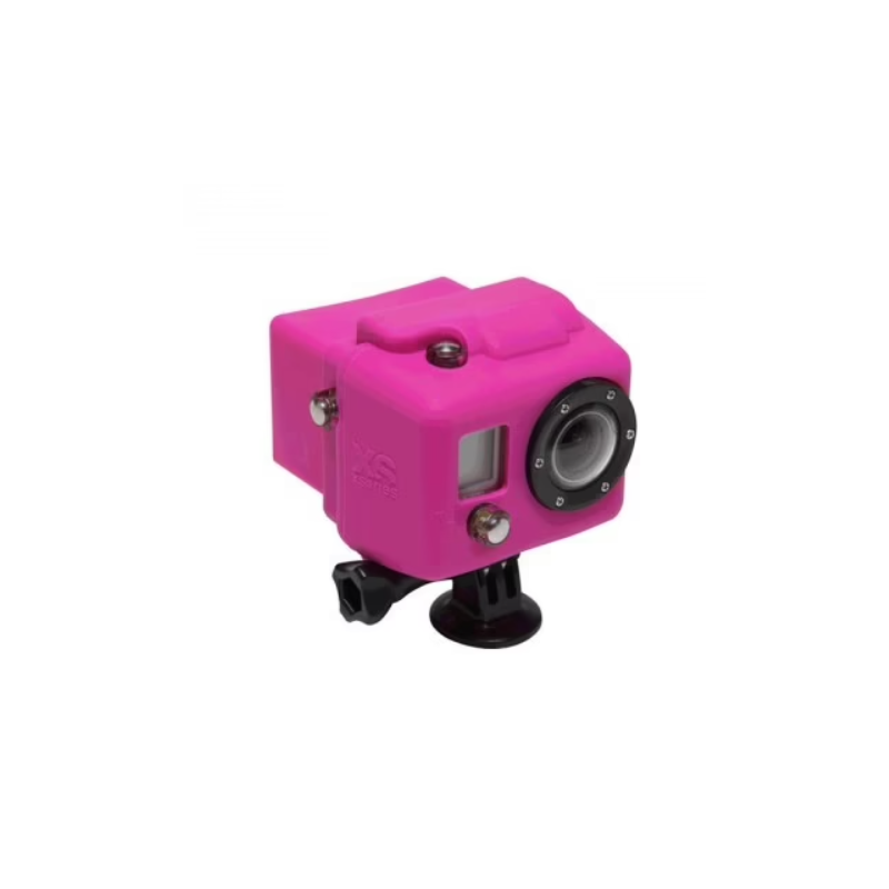 XSories Funda de silicona con capucha GoPro HD1 + 2 - rosa