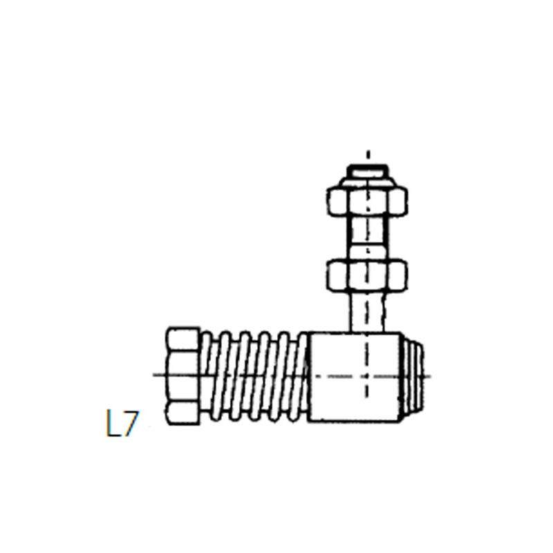 Rótula de acero inoxidable Ultraflex L7 con rosca 10-32 UNF para C2 y C7