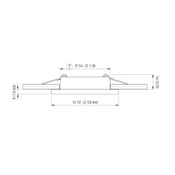 RÁPIDO Plafón LED TED / Acero inoxidable, satinado