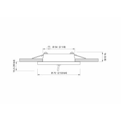 Plafón LED TED S / Acero inoxidable, satinado