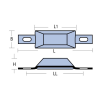 Ánodos de fuselaje de aluminio planos rectangulares de aproximadamente 170 mm