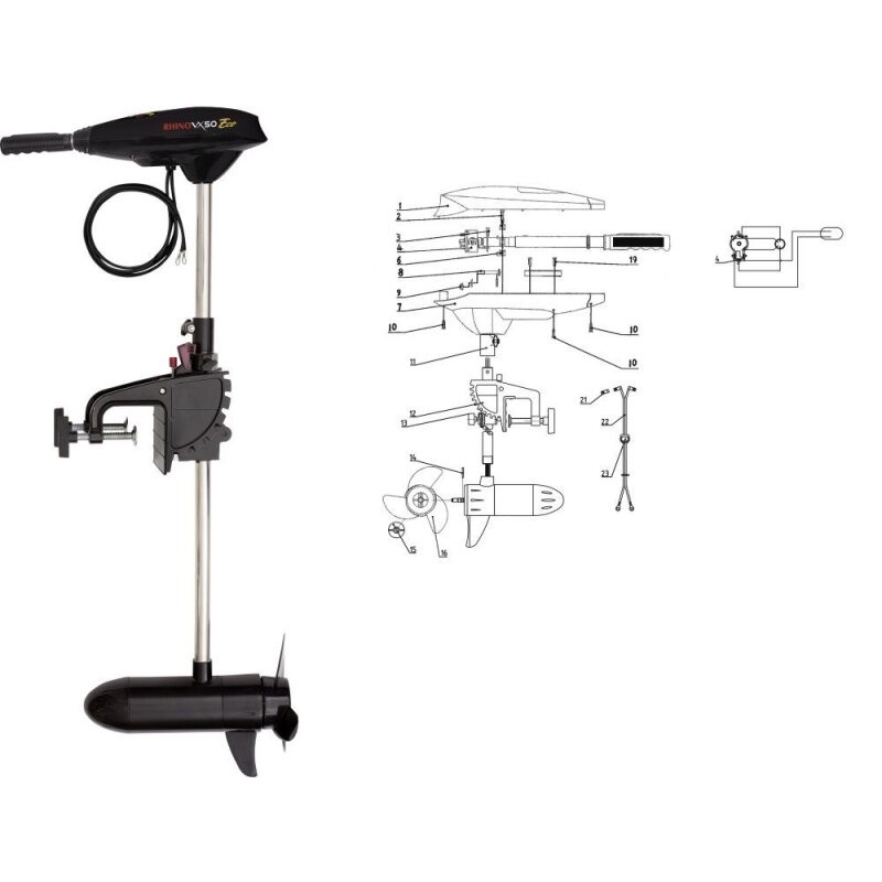 Motor fueraborda eléctrico RHINO VX 50 ECO Eco