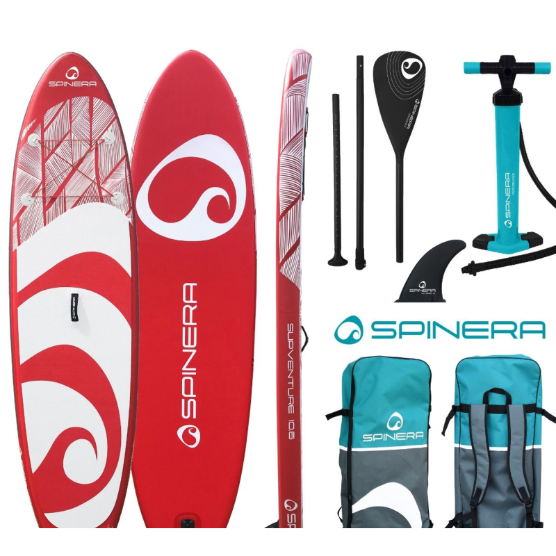 Spinera SUP Supventure 10'6 DLT - 320x80x15cm Stand Up Paddle Board rojo