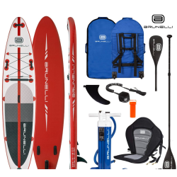 Brunelli Monster Premium SUP Stand up Paddle Board en blanco rojo 12.0 365cm Family Board Acción