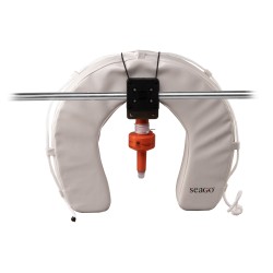 Aro salvavidas en forma de herradura / blanco / incluye soporte y lámpara SOLAS