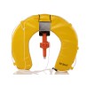 Aro salvavidas en forma de herradura / amarillo / incluye soporte y lámpara SOLAS