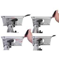 Base de silla/mesa regulable en altura, con fijación deslizante