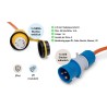 Enchufe NEMA a CEE / Cable PUR 3 x 2,5 mm2 / 1,0 m / con indicador de encendido