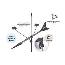 Indicador de dirección del viento Windex 15 Mk2 con BirdSpike / 380 mm