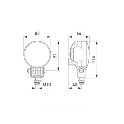 Foco de cubierta LED Módulo 70 S / negro / haz ancho