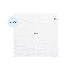 Vela de sol cuadrada / blanca / 2,5 x 2,5 m