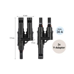 Juego de adaptadores solares MC4 en Y / 2 a 1