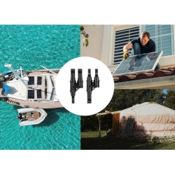 Juego de adaptadores solares MC4 en Y / 2 a 1