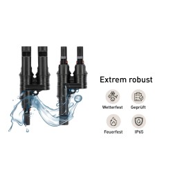 Juego de adaptadores solares MC4 en Y / 2 a 1