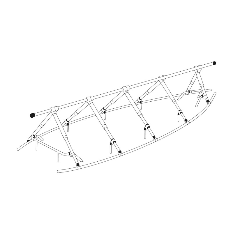 Estructura de voladizo para lona de almacenamiento de invierno