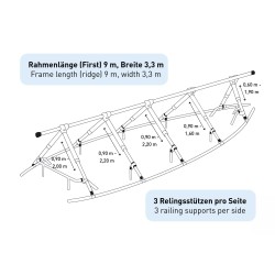 Estructura de voladizo para lona de almacenamiento de invierno