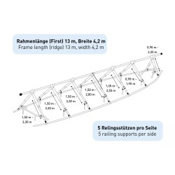 Estructura de voladizo para lona de almacenamiento de invierno