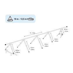 Estructura de cubierta de lona para almacenamiento de invierno