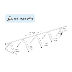 Estructura de cubierta de lona para almacenamiento de invierno
