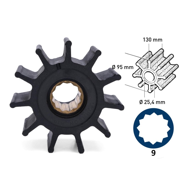Impulsor / Neopreno / 12 palas / Tipo 9