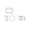 Luz de babor NaviLED Compact / negra / longitud del cable: 12 cm