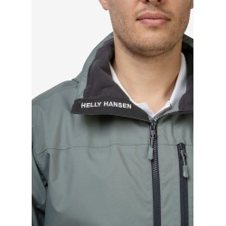 Chaqueta náutica con capucha CREW para hombre 2.0 / gris cactus