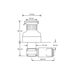 Cabrestante eléctrico XT44 ELH / 24 V / 700 W / cromado