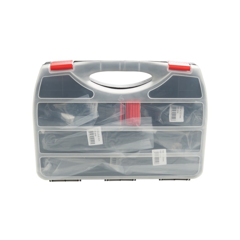 Surtido de bridas para cables en estuche / Contenido: 700 piezas.