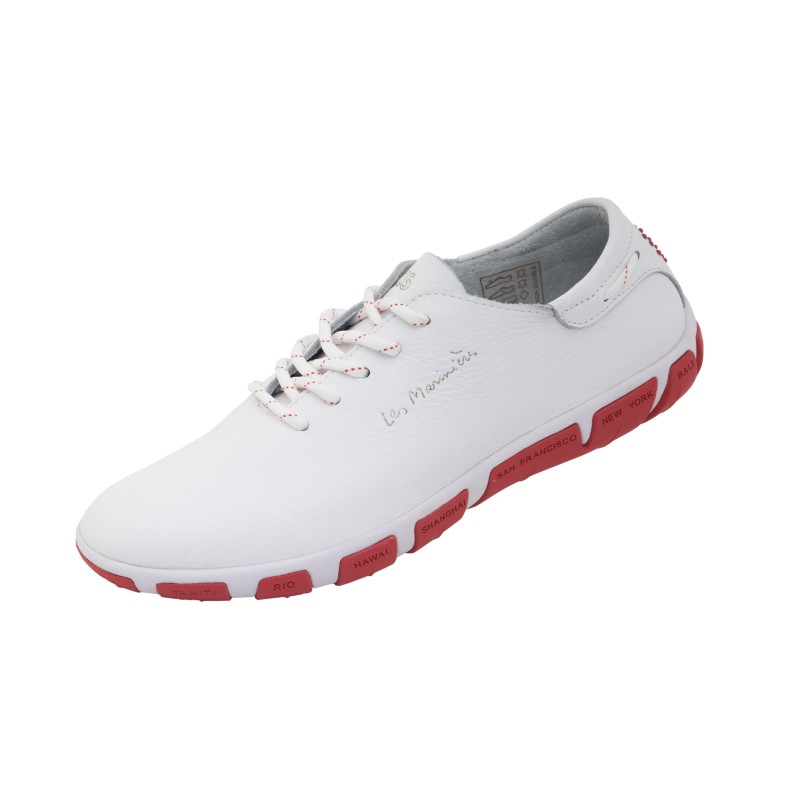 Zapato de mujer JAZARU / blanco-rojo