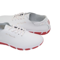 Zapato de mujer JAZARU / blanco-rojo