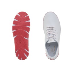 Zapato de mujer JAZARU / blanco-rojo