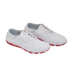 Zapato de mujer JAZARU / blanco-rojo