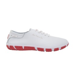 Zapato de mujer JAZARU / blanco-rojo
