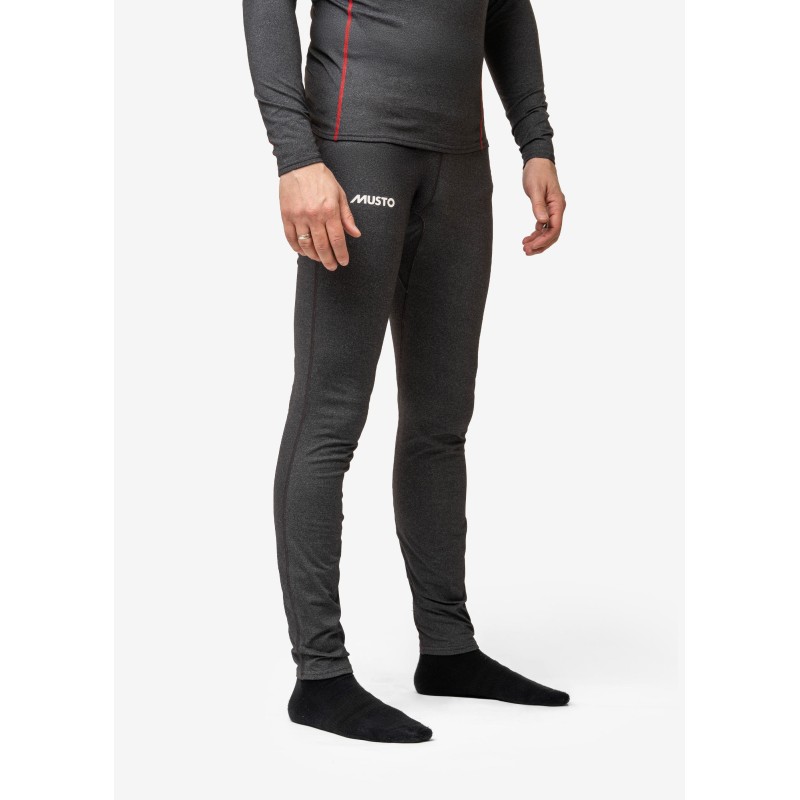 Pantalón térmico interior para hombre, color negro