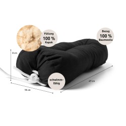 Rollo de barandilla de kapok / Negro