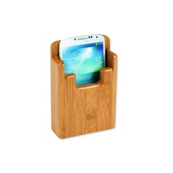 Soporte de bambú para smartphone