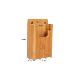 Soporte de bambú para smartphone