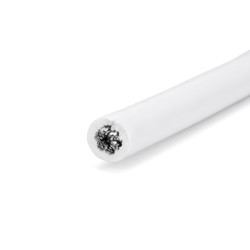 Alambre para barandilla / 3 mm / construcción 7x7 / con revestimiento blanco