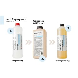 Impermeabilización UV-PROTECT / Bangkirai (marrón oscuro) / 1 litro