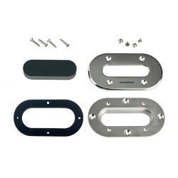 Pasacables multicable de perfil bajo / cable máx. 15 mm / acero inoxidable / DS-LP-MULTI-S