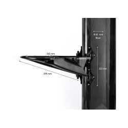 Soporte de mástil de radar SC20-BLK / negro